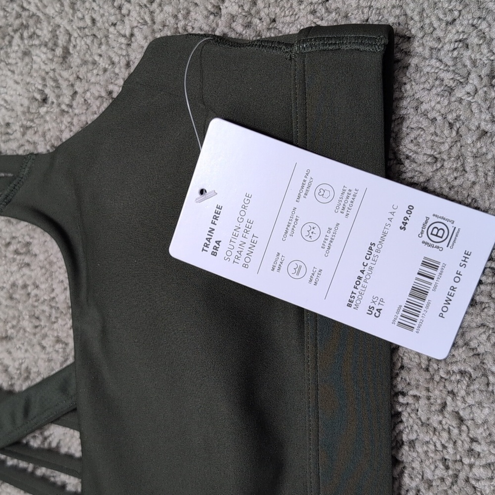 Athleta Train Free Sports Bra Cups A-C New Women's XS - Picture 5 of 8